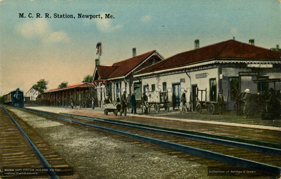 Postcard: Maine Central Railroad Station, Newport, Maine